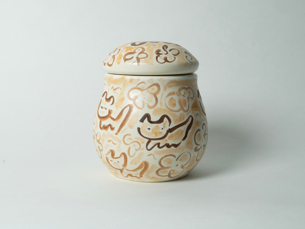 [SINZOW+Sfera] Container with lid (L) -cats |  蓋もの(L) - ねこ