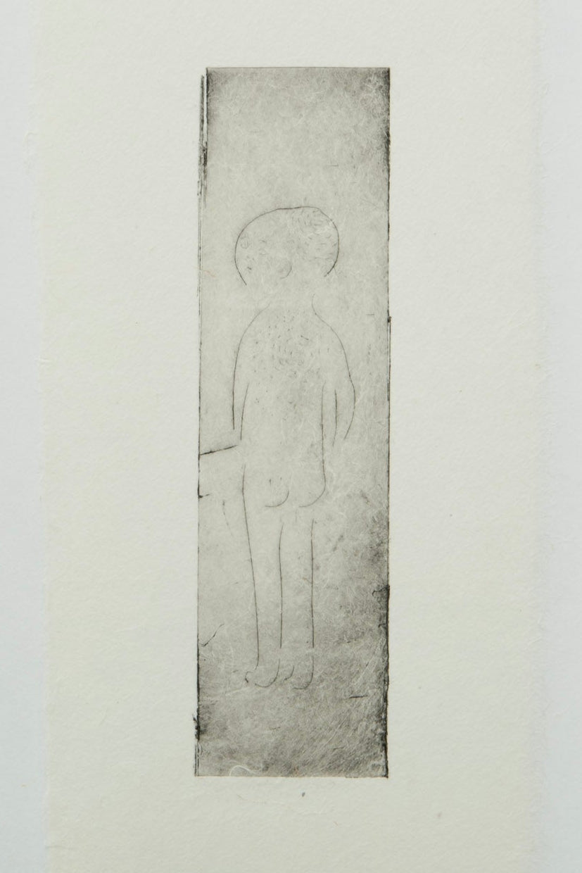 [SINZOW] 額装付き版画作品「少年」