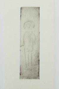 [SINZOW] 額装付き版画作品「少年」