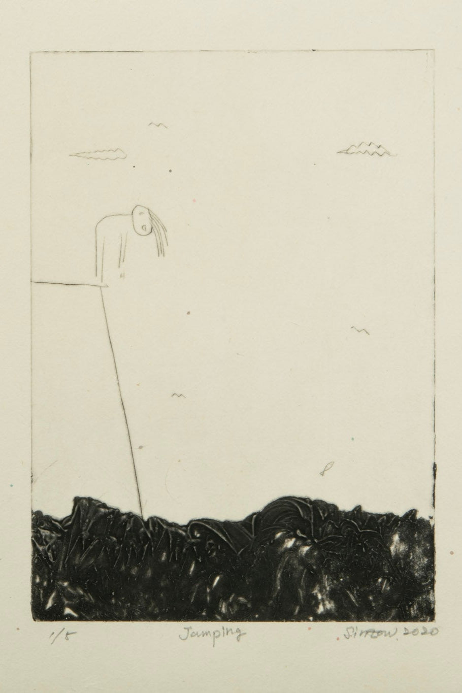 [SINZOW] 額装付き版画作品「Jumping」