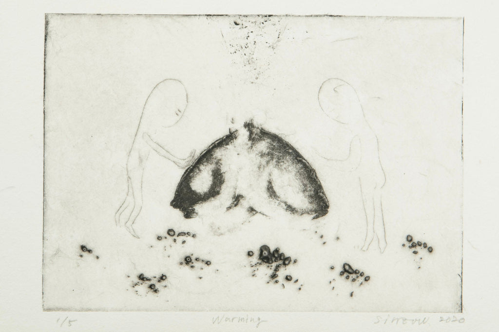 [SINZOW] 額装付き版画作品「Warming」