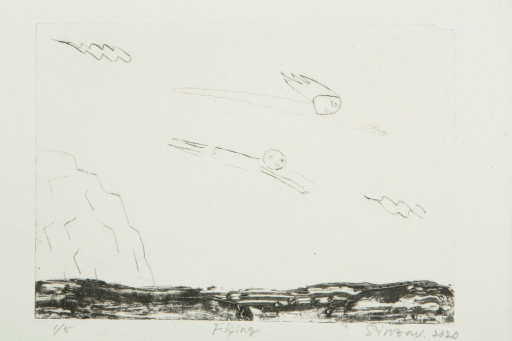 [SINZOW] 額装付き版画作品「Flying」